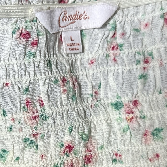 (2 for $15) Candies off the shoulder juniors floral top - Picture 4 of 4